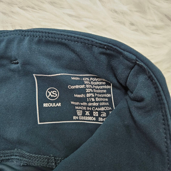 Sweaty Betty Women's Forest Green The Power Mesh Accent Workout Legging. Size XS - Picture 11 of 15